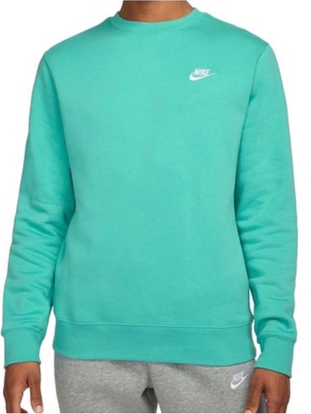 Nike Men’s Crewneck Sweatshirt in Aqua Green